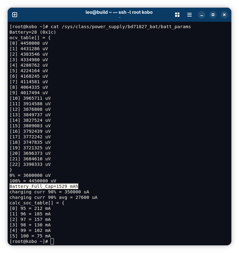 The content of file /sys/class/power_supply/bd71827_bat/batt_params