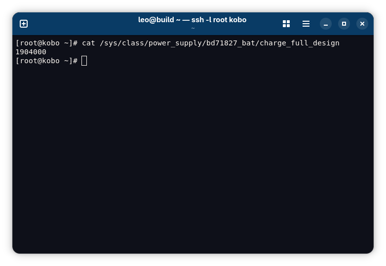 The content of file
/sys/class/power_supply/bd71827_bat/charge_full_design