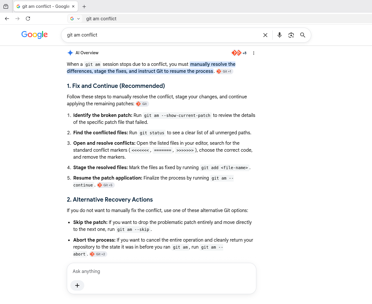 Google Search’s AI Overview displaying incorrect information